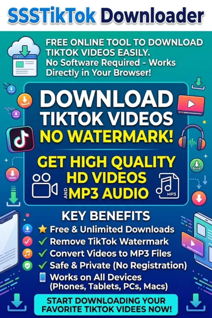 SSSTikTok Downloader: Download TikTok Videos Without Watermark in HD MP4 & MP3 for Free