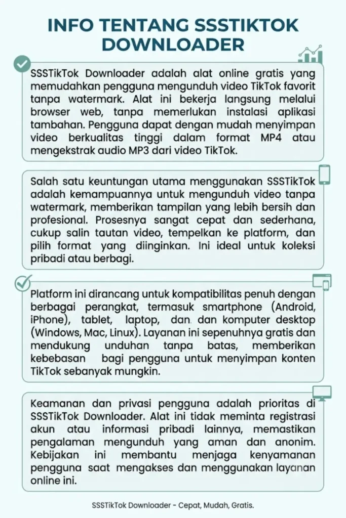 SSSTikTok Downloader: Unduh Video TikTok Tanpa Watermark in HD MP4 & MP3 for Free