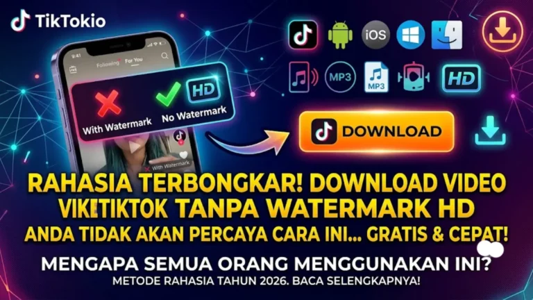 TikTokio Downloader – Unduh Video TikTok dengan Cepat & Gratis Tanpa Watermark dalam Kualitas HD