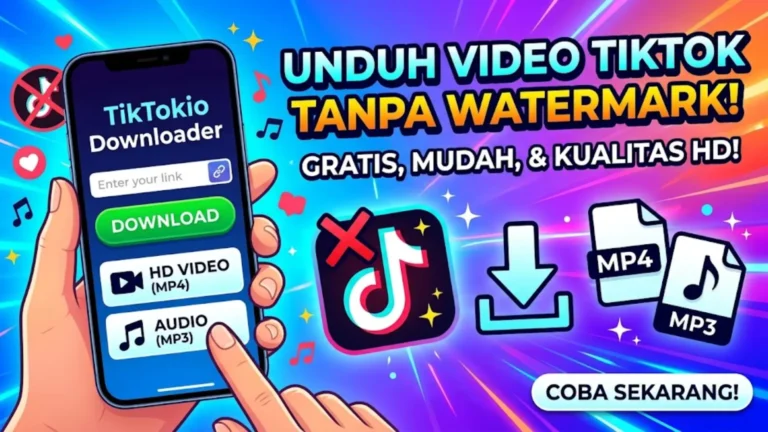 TikTokio Downloader – Unduh Video TikTok Without Watermark in HD MP4 & MP3