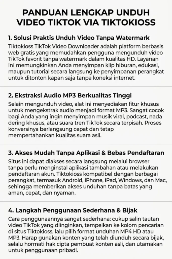 Tiktokioss TikTok Video Downloader – Unduh Video TikTok Tanpa Watermark in HD