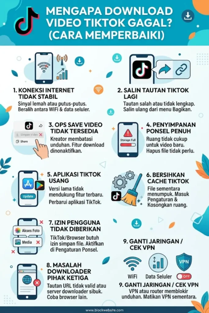Download Video TikTok Gagal? 9 Solusi Nyata yang Benar-Benar Berfungsi di 2026